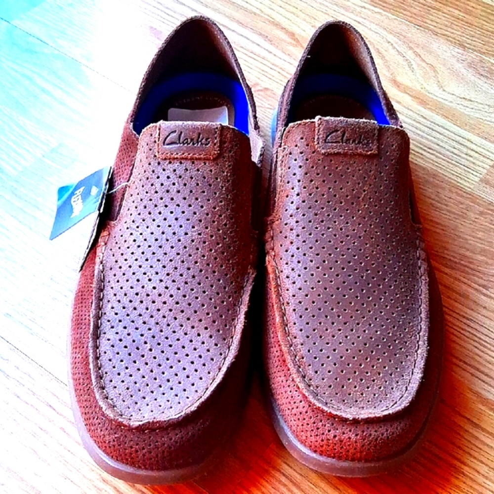 NEW Clarks Flexway  Mens Brown, Slip-on Shoes Dz 7, 8, 9, 10, 11, 12